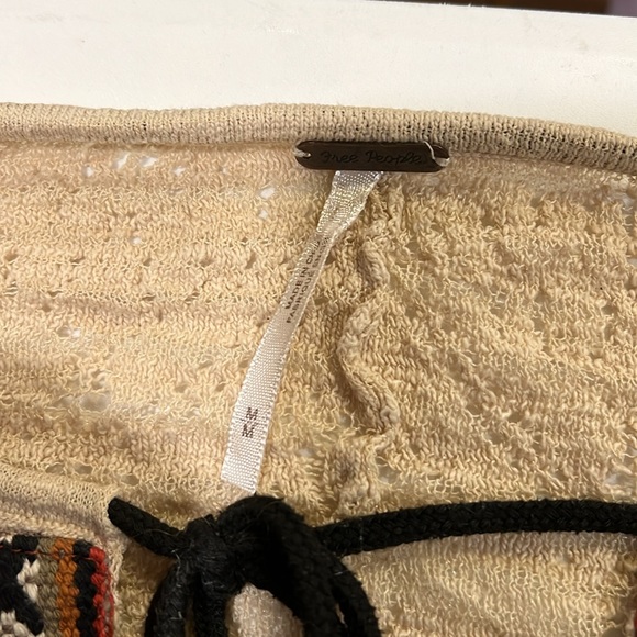 Free People - crochet, cold shoulder, tassel tunic, M - Picture 6 of 11